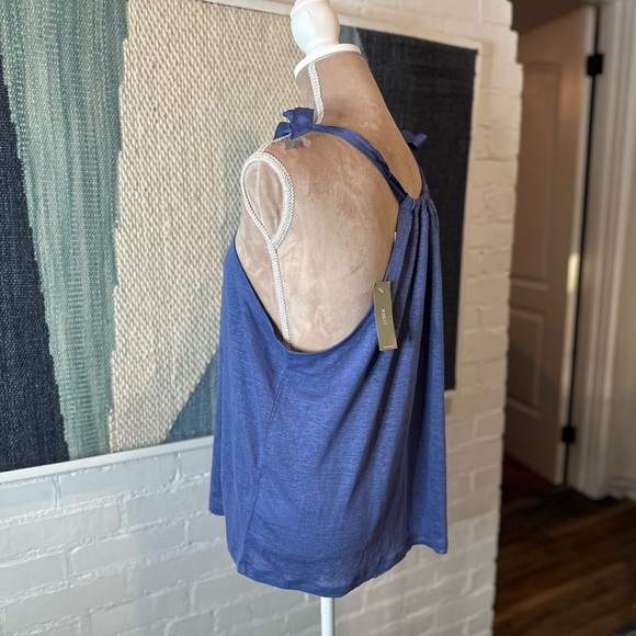 NWT J.Crew 100% Linen Halter Tie Strap Flowy Tank Top - Picture 6 of 10
